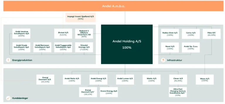 Andel a.m.b.a virksomhedsstruktur